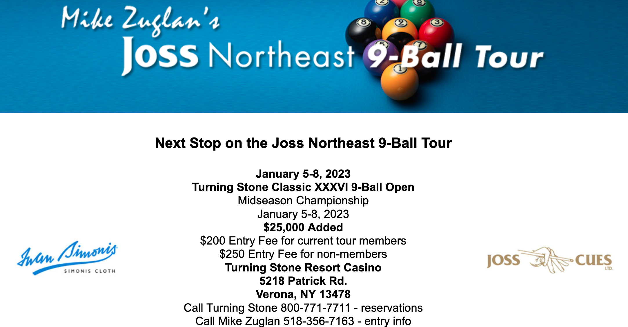 Tournament Calendars & Event Flyers Professor Q Ball's National Pool